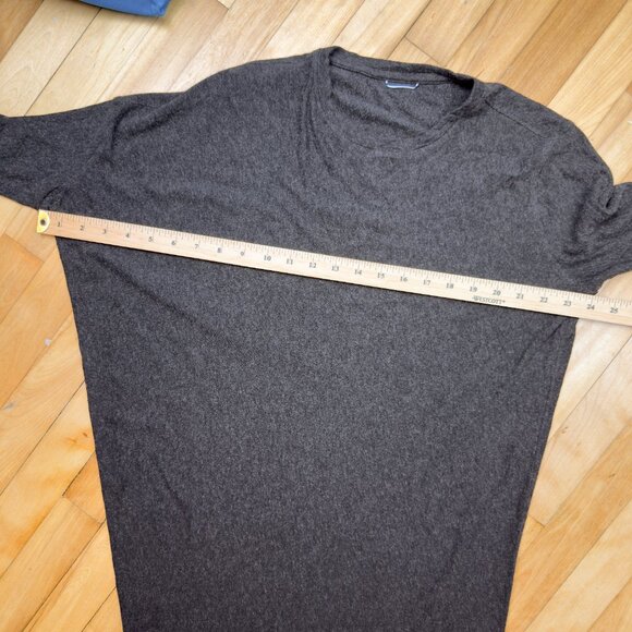 KIT AND ACE Wave Viscose Cashmere Stretch Minimalist Grey Long Sleeve Dress M - Picture 8 of 13